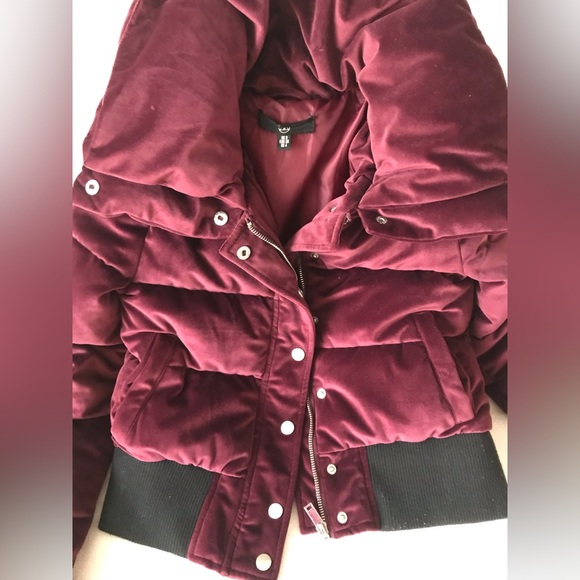 Missguided Bomber Jacket Burgundy Size S - Picture 2 of 9